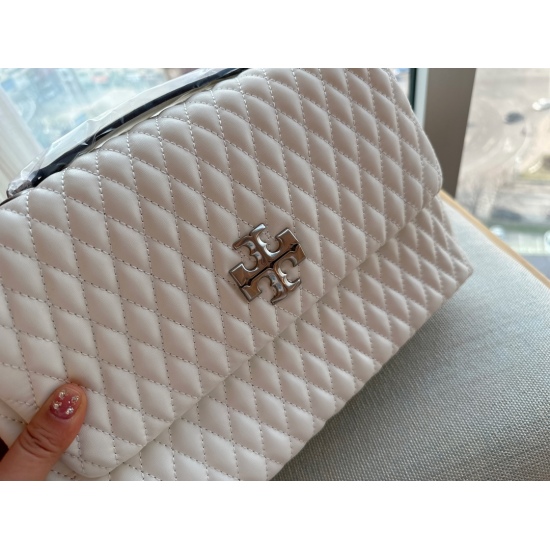 2023.11.17 260 box ➕ Paper bag size: 30 * 20cm Tory Burch Women's Bag TB New Kira Flip Collection, can be worn on one shoulder or across the body! One bag is versatile!