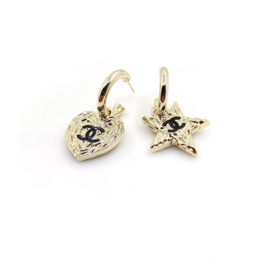 20240413 P65ch * nel Latest Love Five pointed Star Ear Hook] Consistently made of ZP brass material