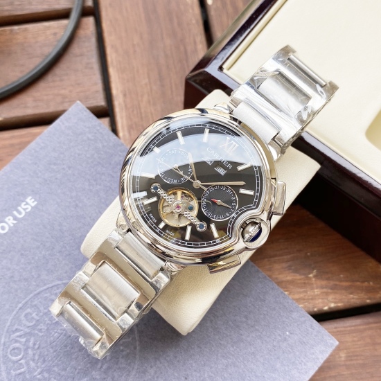 20240408 White Shell 600, Rose Gold Shell 620. [New Style Elegant and Atmosphere] Cartier Men's Watch Fully Automatic Mechanical Movement Mineral Reinforced Glass 316L Precision Steel Case Precision Steel Band Fashionable and Trendy Business and Leisure S