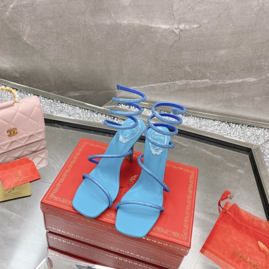 Top of the line version factory price 330R ᴇ on December 19, 2023 ɴ ᴇ C ᴀᴏᴠ ɪʟʟ ᴀ | 2023s RC Spring/Summer New Snake CLEO Explosive Red Series, Square Headed Square Heel with Diagonal Water Diamond Inlaid Women's Exquisite Crystal High Heel Sandals ℡ 〰❤ P