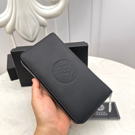 2023.07.14 [Original] VERSACE Versace ‼  【 Model 】 666029 Small Wallet 【 Size 】 19-10-1.5cm 【 Color 】 Black High end Quality (Original Original) 【 Material 】 VERSACE Counter Shopping Classic ‼ Original imported cowhide ‼ Authentic imported YKK logo hardwa