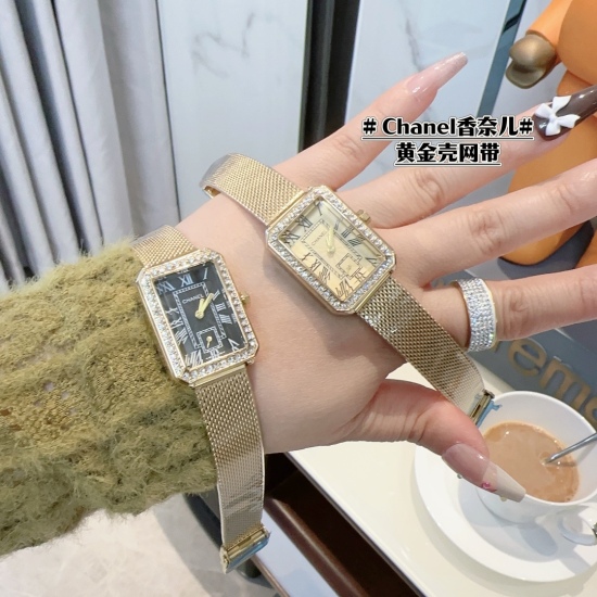 20240408, 2024 new watch case with diamond mesh strap 160# Two and a half, two and a half dial collection # Chanel CHANEL Chanel BOYFRIEND TWEED twill soft cloth steel strip with metal interior and special design! I can't do without a boyfriend. I can't d