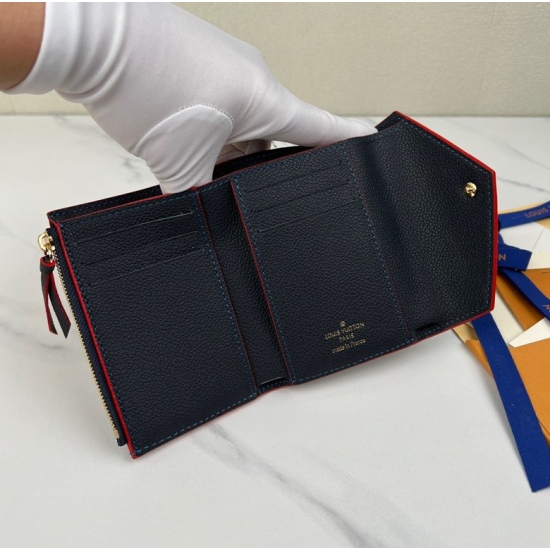 20230908 Louis vuitton] Top of the line exclusive background M64060 Dark Blue M64577 Size: 12 x 9.5 x 1.5 cm Victoria wallet features soft Monogram Imprente leather embossed with classic Monogram patterns, showcasing the elegant style of envelope like str