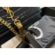 2023.10.18 Gold buckle P225 box matching ⚠️ Size 22.15 Saint Laurent Tassel Chain Bag Wife Beautiful! Shiny crocodile pattern super advanced!