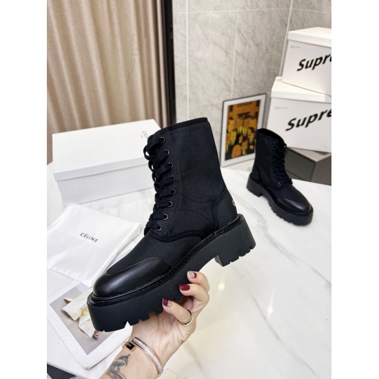 2024.01.05 270 Celine2022 strap boots, it has to be said that Celine's current cool hook style is well handled! A pair of super cool boots that are both tall and slim for a small person. These shoes are all good, haha. They are made of nylon fabric, so co