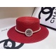 2023.07.22 Chanel Pearl brooch flat top hat