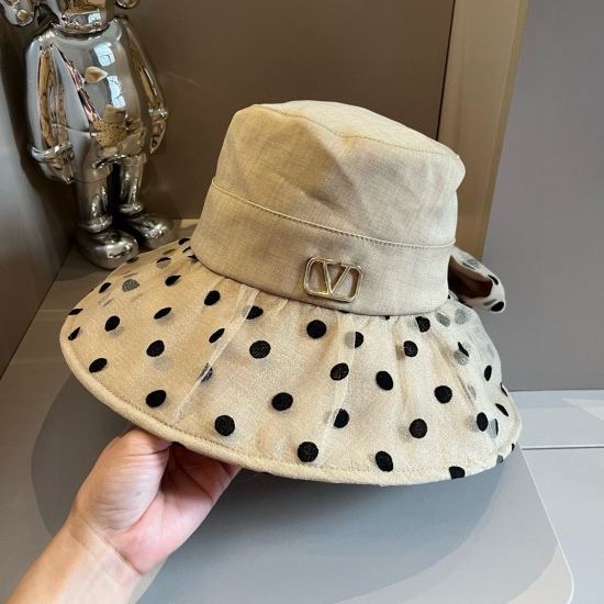 220240401 70 Valentino new butterfly cloth hat, polka dot clothing hat, high-end customization, head circumference 57cm