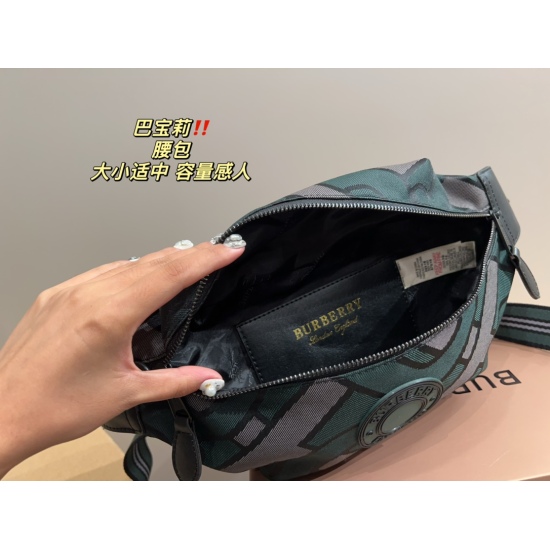2023.11.17 P190 folding box ⚠ Size 33.18 Burberry Waistpack for both men and women, with moderate size and touching capacity for casual and formal wear that can be easily controlled