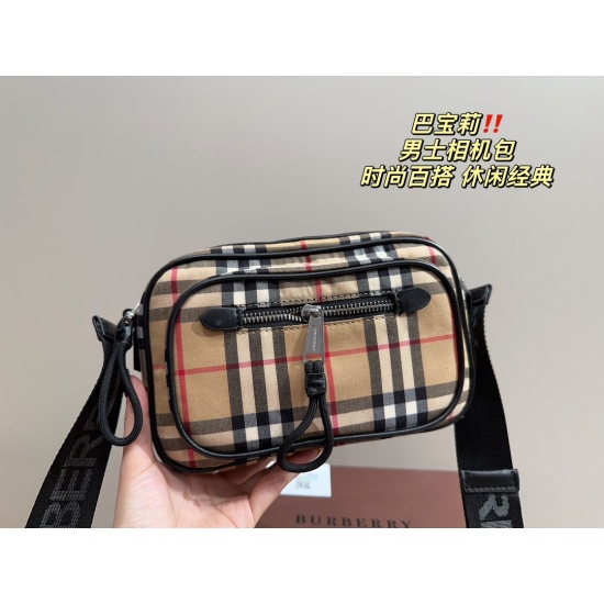 2023.11.17 P175 folding box ⚠️ The size 21.14 Burberry Men's Camera Bag features a highly recognizable Burberry pattern, and the brand logo's decoration instantly enhances its appeal, making it particularly eye-catching. The design of the shoulder strap i