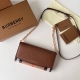 2024.03.09P500 (Top Original Quality) Burberry Horseferry Checkered Leather Chain Decoration Wallet ➰ 【 B • Home 】 Original order~Comes with chain embellished leather shoulder straps. This product can be used as a small handbag alone, or as a wallet to be