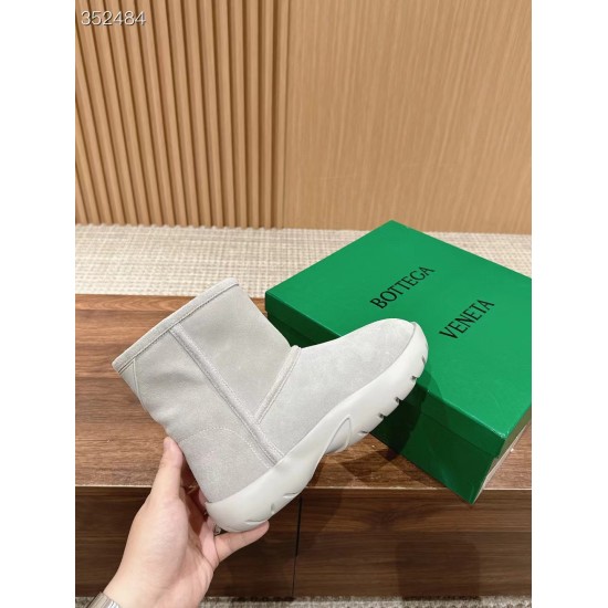 2024.01.05 290 Baodie Family BV Autumn/Winter New Round Headed Simple Snow Boots, Plush Short Boots Ins, Super Popular on European and American Streets, Super High Camera Rate, Latest Version Released Round and chubby Shoes, Very Hidden Meat After Wearing