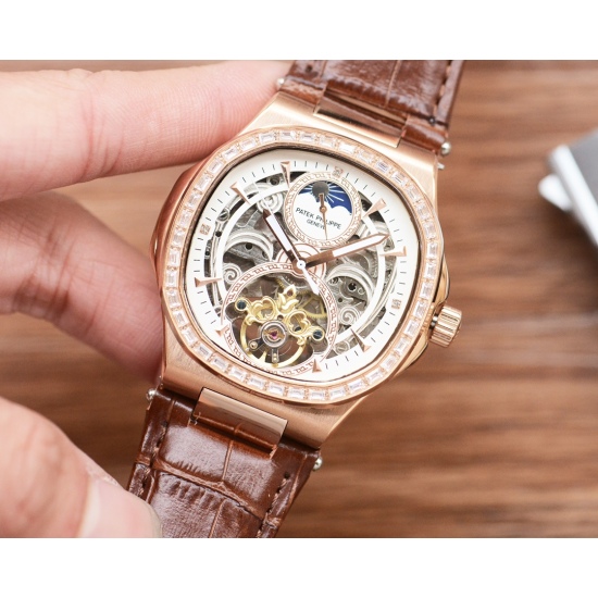 20240408 600 Gold White Same Price Men's Favorite Hollow out Watch ⌚ 【 Latest 】: Patek Philippe's Best Design Exclusive First Release 【 Type 】: Boutique Men's Watch 【 Strap 】: 316 Precision Steel Strap 【 Movement 】: High end Fully Automatic Mechanical Mov