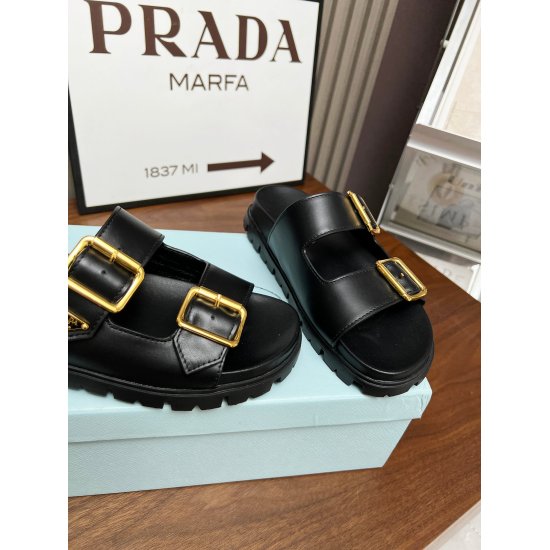 On November 17, 2024, Prada's latest model: imported cowhide lining: imported cowhide lining sole: original molded outsole heel height: 2.5cmsize: 35-41P290