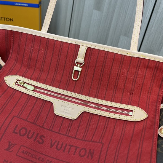 20231125 Internal Price P500 Top Original Order [Exclusive Background] M41177 Old Flower - Dahong [Taiwan Goods] All Steel Hardware ✅ Classic shopping bag 31cm LV Louis Vuitton's new Neverfull reinterprets the classic handbag and explores the exquisite de