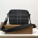 On March 9, 2024, P580 [Top of the line original from B family] Exquisite diagonal backpack adorned with Bur plaid and smooth leather trim. Decorate the brand logo design with adjustable mesh straps. Size: 25 x 5 x 18cm Style: 80685881 Shoulder strap Shor
