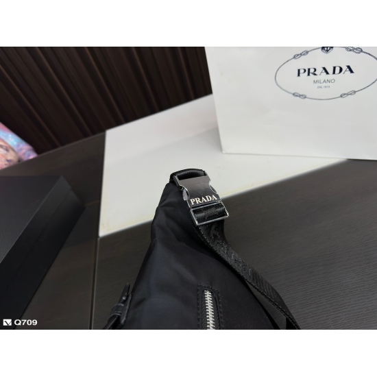 2023.11.06 145 Comes with Gift Box Prada Chest Bag Waistpack Unique Artistic Style, High Beauty Value, Essential Size 38.18cm