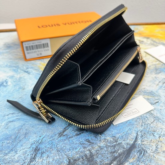 2023.09.27 M60549 Diamond Embossed Size 19x10cm Centennial Classic Inheritance Classic Appearance with three compartments and 8 card slots for easy storage of cash, various consumption card documents, and more. Safe zipper opening and closing inside and o