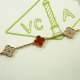 20240410 Batch 170 High Version Vanke Yabao Red Shell Diamond Bracelet VCA Au750 Rose Gold Chain Real Shooting High end Original Made of Pure Silver High Version Natural Stone Jewelry Family Vanke Yabao Five Flower Bracelet Five Four Leaf Clover Bracelet 