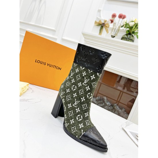 2023.11.05 LV donkey's pointed short boots. Luxury atmosphere, minimalist fashion. A clean and neat style is a must-have item in the workplace. The overall line of the shoe is smooth, stretching the leg shape, and the comfort is beyond doubt. Upper: Impor