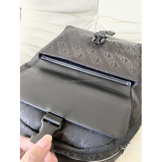 Backpack Original DIOR/Dior 23 New EXPLORER Series Men's CD Jacquard Fabric Backpack, featuring the latest imported canvas and calf leather at the counter. The original order quality is synchronized on the official website and the original hardware does n