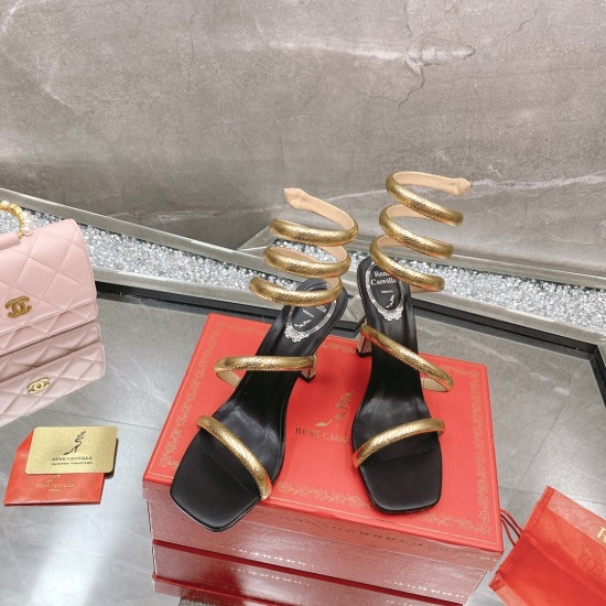 Top of the line version factory price P310R ᴇ on December 19, 2023 ɴ ᴇ C ᴀᴏᴠ ɪʟʟ ᴀ | 2023 RCCLEOPATRA collection, spring/summer new edition of wide snake shaped strapping square toe high heeled women's sandals, featuring a new look, paired with glossy, pr