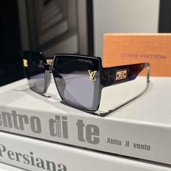 20240330 23 New brand: LV. Model: 9806. Men's and women's sunglasses, Polaroid lenses, fashionable, casual, simple, high-end, atmospheric, 7-color selection