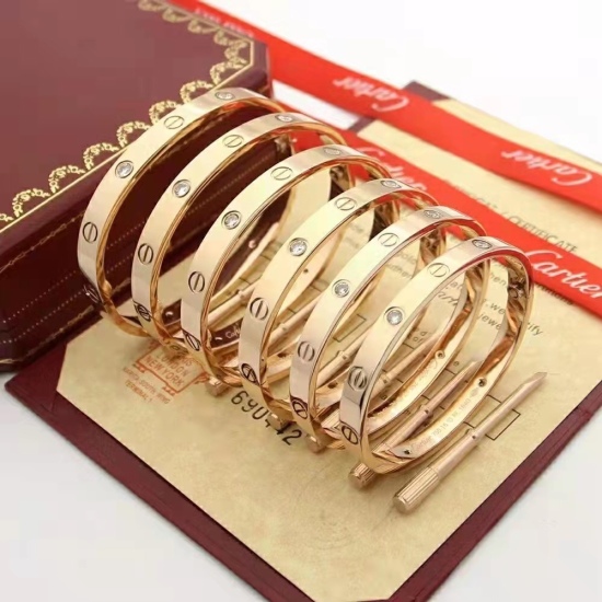 20240411 BAOPINZHIXIAO Cartier Bracelet High Version Classic Fifth Generation Couple Bracelet Size: 16-21 # Gold Platinum Rose Gold Number: B615035230