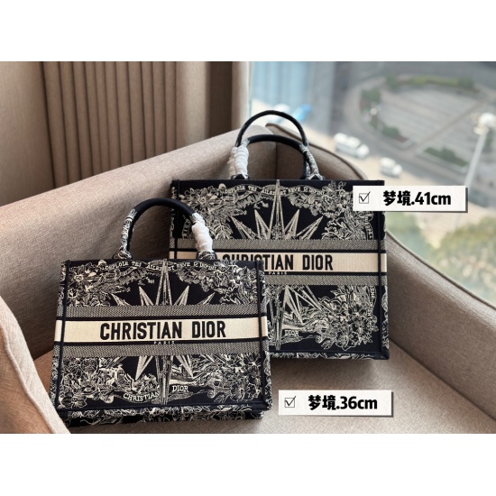 2023.10.07 260 210 230 box size: 26.5 * 21cm 36 * 28 cm 41 * 35cm D home tote shopping bag CDBooknote23 latest shopping bag 3D embroidery non ordinary goods search dior tote tote