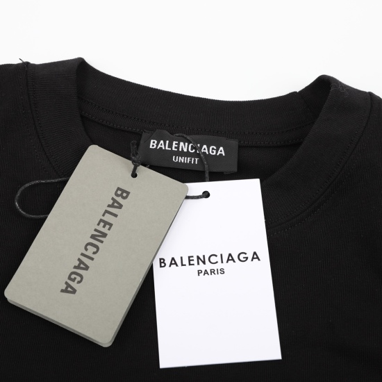 20240405 140 Balenciaga/Balenciaga Multi Language Printed Round Neck T-shirt Customized High Weight Knitted Cotton Fabric Carefully Crafted, with a Especially Solid Hand Feel, Full Texture, Soft and Delicate Upper Body Comfort, Superior Moisture wicking P