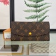 20230908 Louis Vuitton] Top of the line exclusive background M61535 Size: 19.5x 10.0x 1.5 cm Functional and beautifully designed Emilie wallet is made of soft Monogram canvas, lined with brightly colored lining, exuding an extremely elegant temperament. T