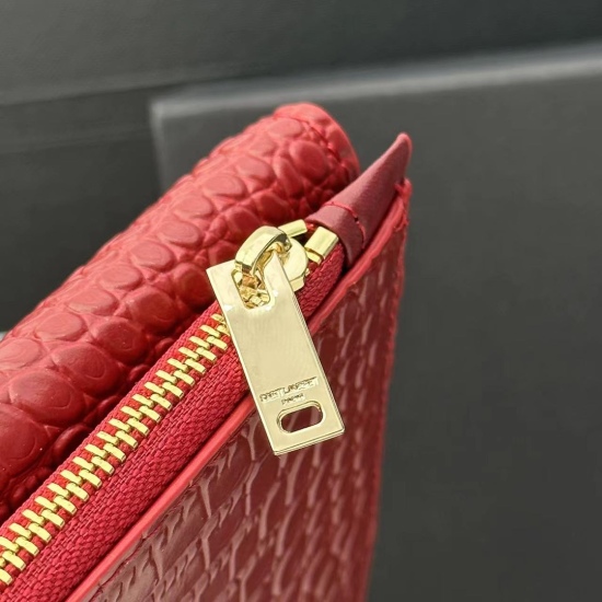 2023.07.14 Number 06687 @ Size 21.5cm in length, 12cm in height, 2.5cm in thickness Color, 8-color stock available on Saint Laurent's official website synchronous double open cowhide handbag