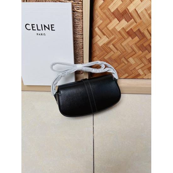 20240315 p730 CELINE | Brand new Mini Tabou Clutch on Strap lock headband handbag with modern, casual, lazy, and a bit cool, perfect for all seasons with various outfits. Vibrant orange plain grain cow leather fabric with a golden hardware lock that accen