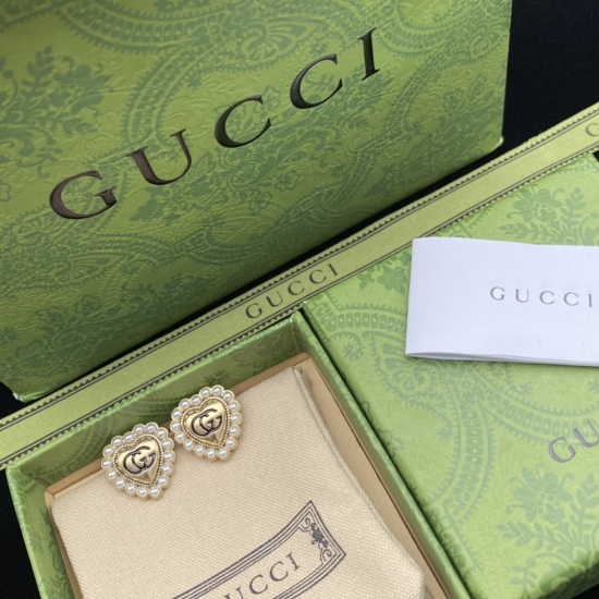 20240411 BAOPINZHIXIAO Gucci GUCCI New Double G Pearl Love Style Retro Earrings ✨ eighteen