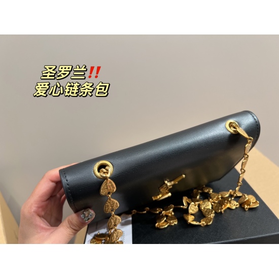 2023.10.18 High quality P230 box matching ⚠ Size 22.17 Saint Laurent Chain Bag Kate New Design Love Chain Heart Splicing Together Bag Appearance is also very classic Anyway, it's very beautiful