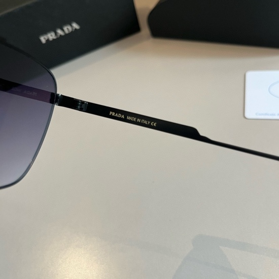 220240401 85PRADA Prada world level master manufacturing Polarized sunglasses are high-end, trendy, and versatile. Men's versatile slim face sunglasses are of high quality! Driving sunglasses!