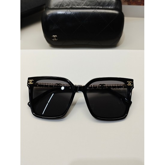 220240401 P85 CHANEL Chanel 2024 New Trendy Popular Fashionable Box Sunglasses Wearing Comfortable Netizens Popular Sunglasses Women's HD Thickened Polarized Sunglasses: High Quality 8 Colors