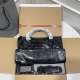 Batch 700 Balenciaga from Balenciaga in 20240324. Italian imported explosive pattern top layer cowhide tassel style small black nail (large bottom length 38cm * 24cm * 12cm) (medium bottom length 30cm * 19cm * 11cm/) (mini bottom length 23cm * 15cm * 9cm)
