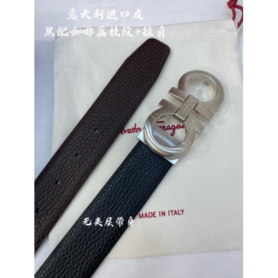 No interlayer ➕ 50 Ferragamo NFC chip scanning genuine size 3.5cm Italian original leather