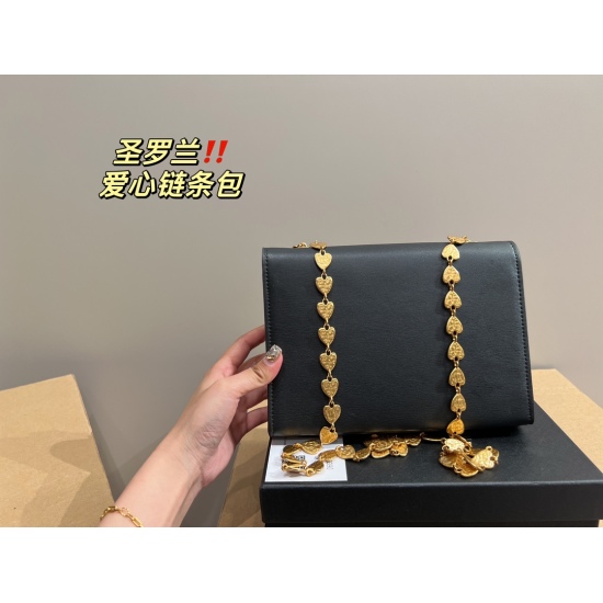 2023.10.18 High quality P230 box matching ⚠ Size 22.17 Saint Laurent Chain Bag Kate New Design Love Chain Heart Splicing Together Bag Appearance is also very classic Anyway, it's very beautiful