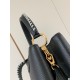 20231126 P1350 [Premium Original Leather M21121 Black Woven Gold Buckle] This Capuchines Medium handbag showcases the exquisite craftsmanship of Louis Vuitton. The color details of the Taurillon leather body, handle, and shoulder strap contrast, while the