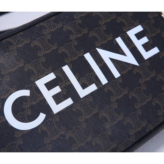 20240315 P520 Xinxin ❤️ Camera Bag LA2020 Spring/Summer New Big Logo ͚ Camera bag ⋆ Celin є  Triomphe's new Triomphe Triumphal Arch vintage collection has made a strong comeback, with vintage print patterns that are truly Old School. Paired with a weapon 