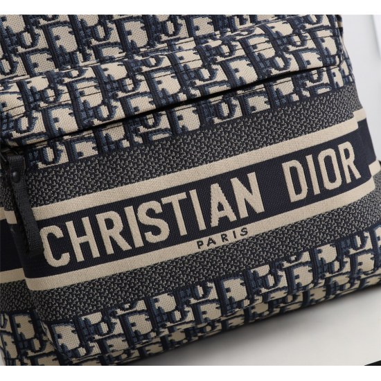20231126 620 counter genuine products available for sale [Top quality original order] Dior printed blue technology canvas DIORTRAVEL backpack model: M6104STZQ (blue technology fabric) size: 35 * 41 * 15cm W58 Factory produced, definitely high-quality phys