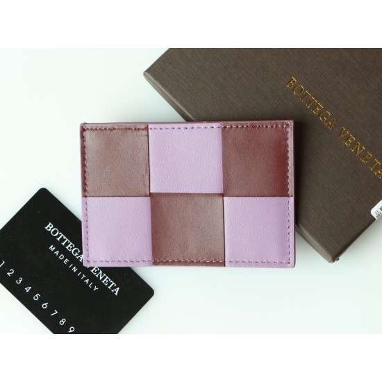 20230908 BV681018 Cassette Credit Card Bag Intrecio woven leather card bag, 3 card slots, 1 central pocket, lining: sheep leather/cow leather, size: 7.6 * 11.4 * 0.5cm