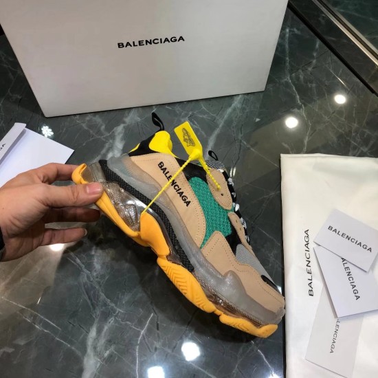 20240410 (Balenciaga Fourth Generation) new product [Rose] [Ye] men's and women's unified price of 409 yuan Balenciaga Triple-s Balenciaga Daddy shoes. The hottest retro running shoes in the world. Retro vintage craftsmanship~Original combination outsole,