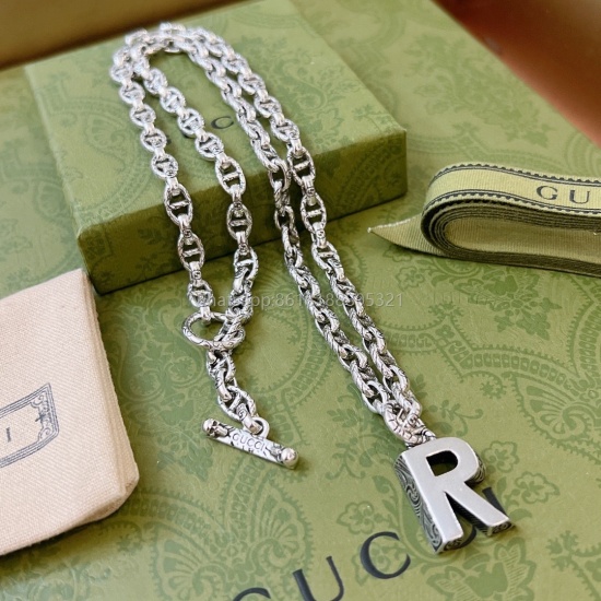 2023.07.23 Gucci necklace is the first choice for dithering tape goods 2023 The latest model of the chain is of a higher grade star The same model of Gaoqiao classic Anger Forest series Double G Rolls Royce logo letters Gucci necklace chain length cm, adj