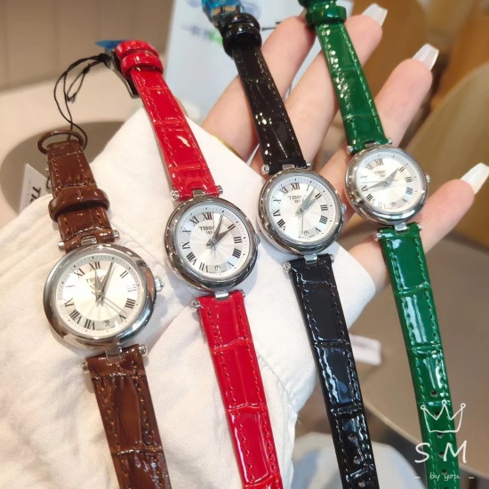 20240408 190 Roman leather belt style Tissot official synchronization 2021 new product. In March, Tissot released a new Jiali Xiaomei series, which is very simple overall. The 26mm dial is very delicate and compact, and the thickness is just right! Not as
