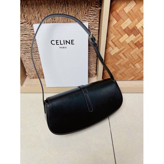 20240315 P770 CELINE | Latest Large Tabou Clutch on Strap Lock Headband Handbag Modern and Lazy, Slightly Cool Capacity, Too Suitable for Matching with Various Dresses Vintage Brown Plain Pattern Cow Leather Fabric with Sheepskin Lining. The Golden Hardwa
