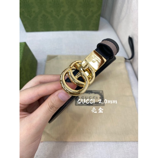 Gucci Gucci Original Quality ✨  The top layer is made of double-sided calf leather 20mm, paired with classic cc rotating ancient gold buckle, simple and stylish