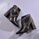On November 17, 2024, LV high-heeled versatile short boots have been updated again!!! Official website and counter are simultaneously launched, with inner belt zipper and face leather: top layer cowhide+LV iconic floral leather splicing, high-end sheepski