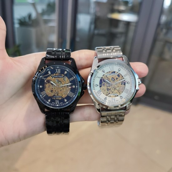 20240408 [Precision Steel Watch Strap with Ten Butterfly Buckles] White 220 All Black 230 New Release [Victory] [Victory], Cartier CARTIER [Rose] [Rose] Casual Business Men's Popular Launch Super Strong Mineral Phantom Blue Mirror, Fully Automatic Mechani